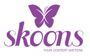 Skoons logo Paars