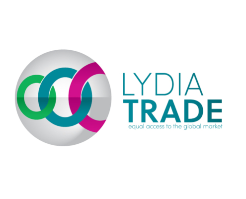 Het logo van Lydia Trade in kleur